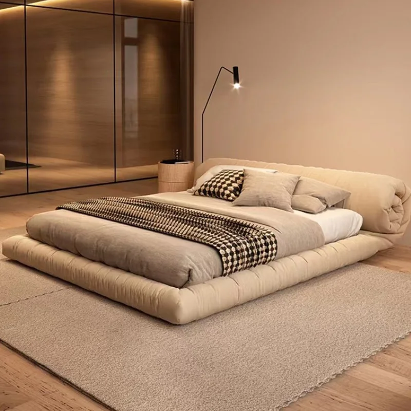 Modern Aesthetic Couple Bed Nordic Minimalist Lounge Hotel Bedroom Bed Queen Size Camas De Casal De Luxo Home Furniture