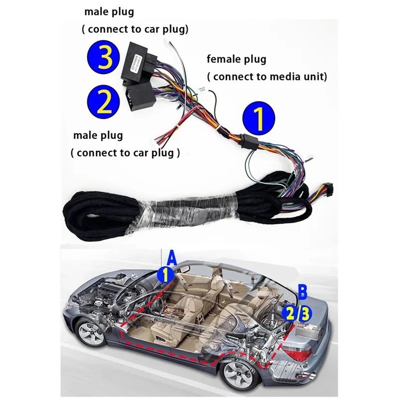 

AB61-Radio Extension Wiring Harness Radio Wiring Harness Power Extension Wiring Harness