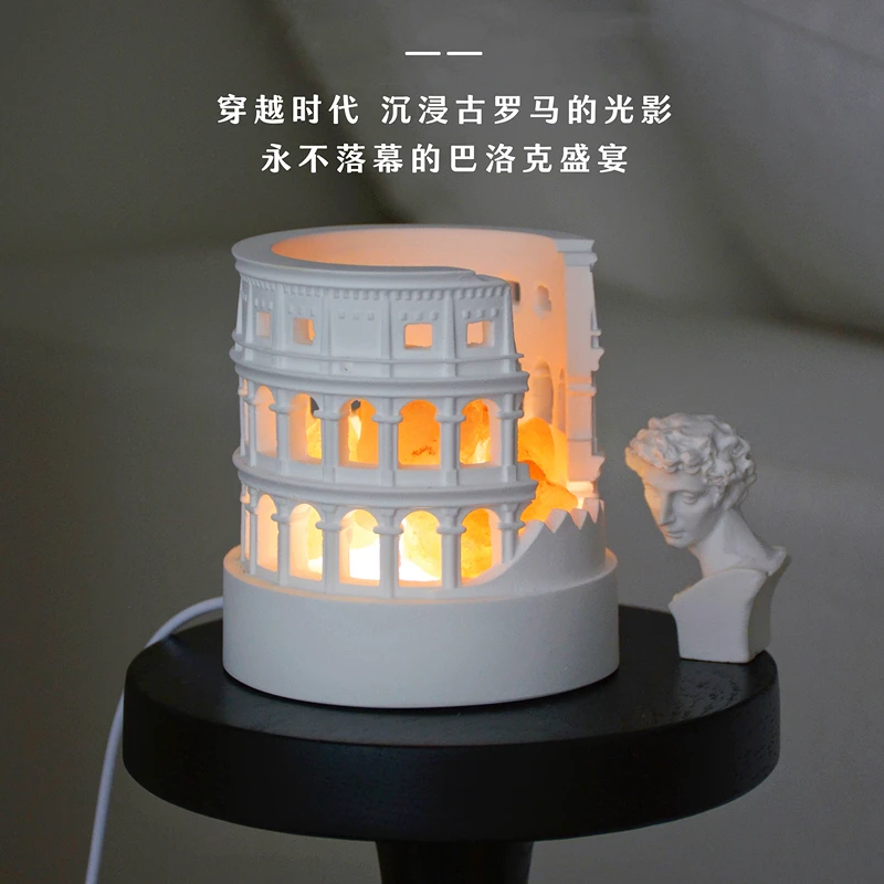 Crystal diffuser stone fireless aromatherapy atmosphere night light high-end bedroom ornament