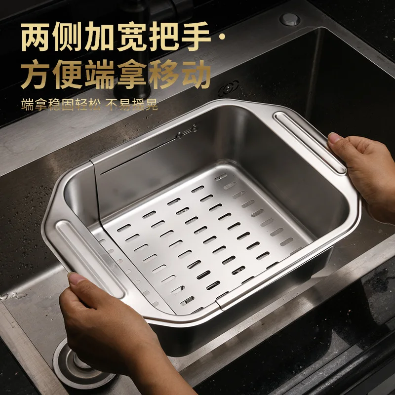 Sink Kitchen Foldable Drain Rack Dishes Vegetables 3