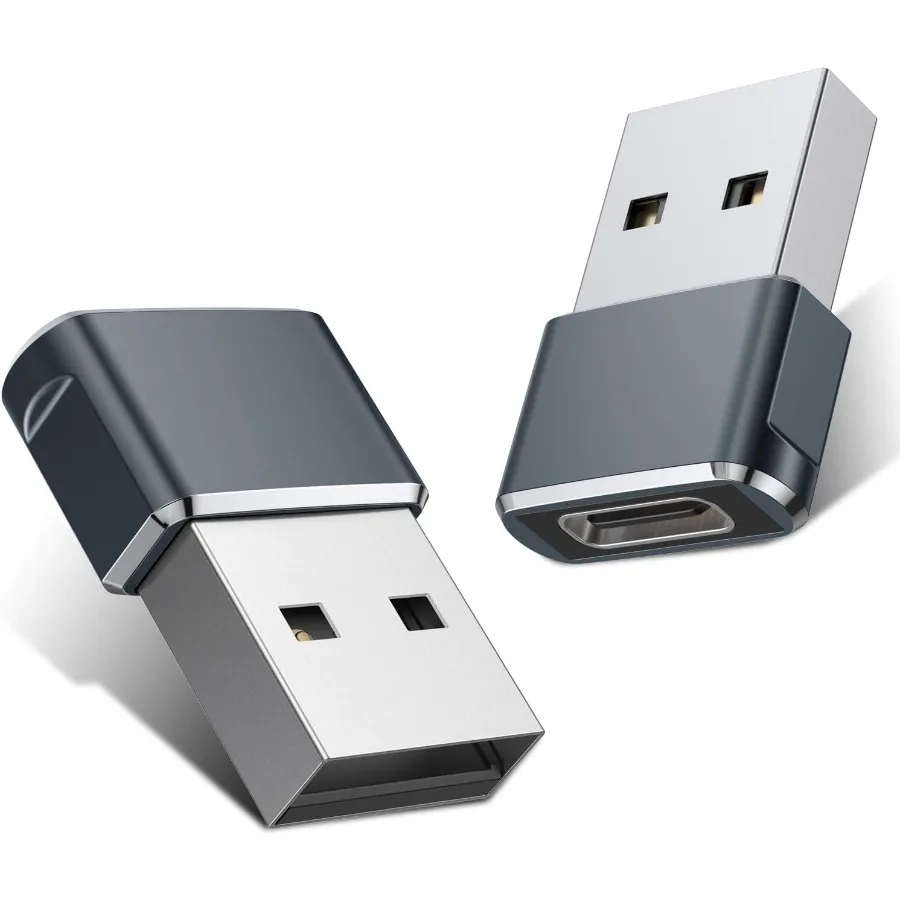 

Адаптер USB-USB C для iPhone 16, зарядное устройство, 2 упаковки, конвертер USB-мама OTG типа C для Apple Watch Ultra iWatch 7 8 9 1