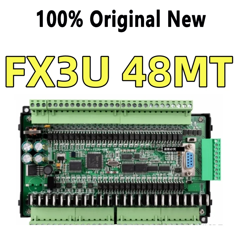 100% Tested LE3U FX3U 48MT RS485 RTC (real time clock) 24 Input 24 Transistor  output 6 analog input 2 analog output plc control