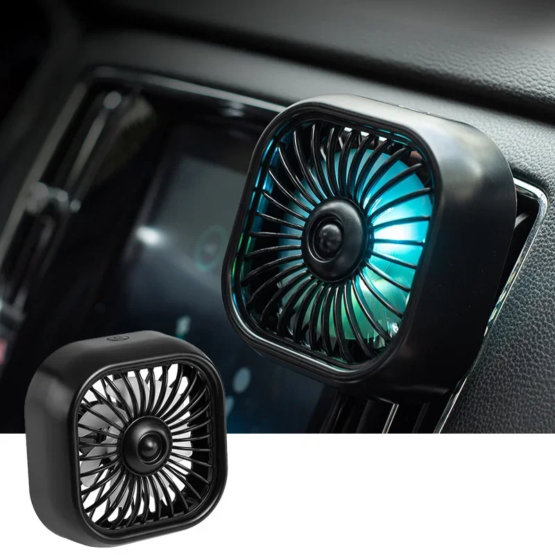 

Автомобильный портативный USB-вентилятор с воздуховыпускным отверстием, креативный малошумный мощный охладитель, 3 скорости ​ ​ Регулируемый автомобильный мини-вентилятор с подсветкой для грузовика CarSUV