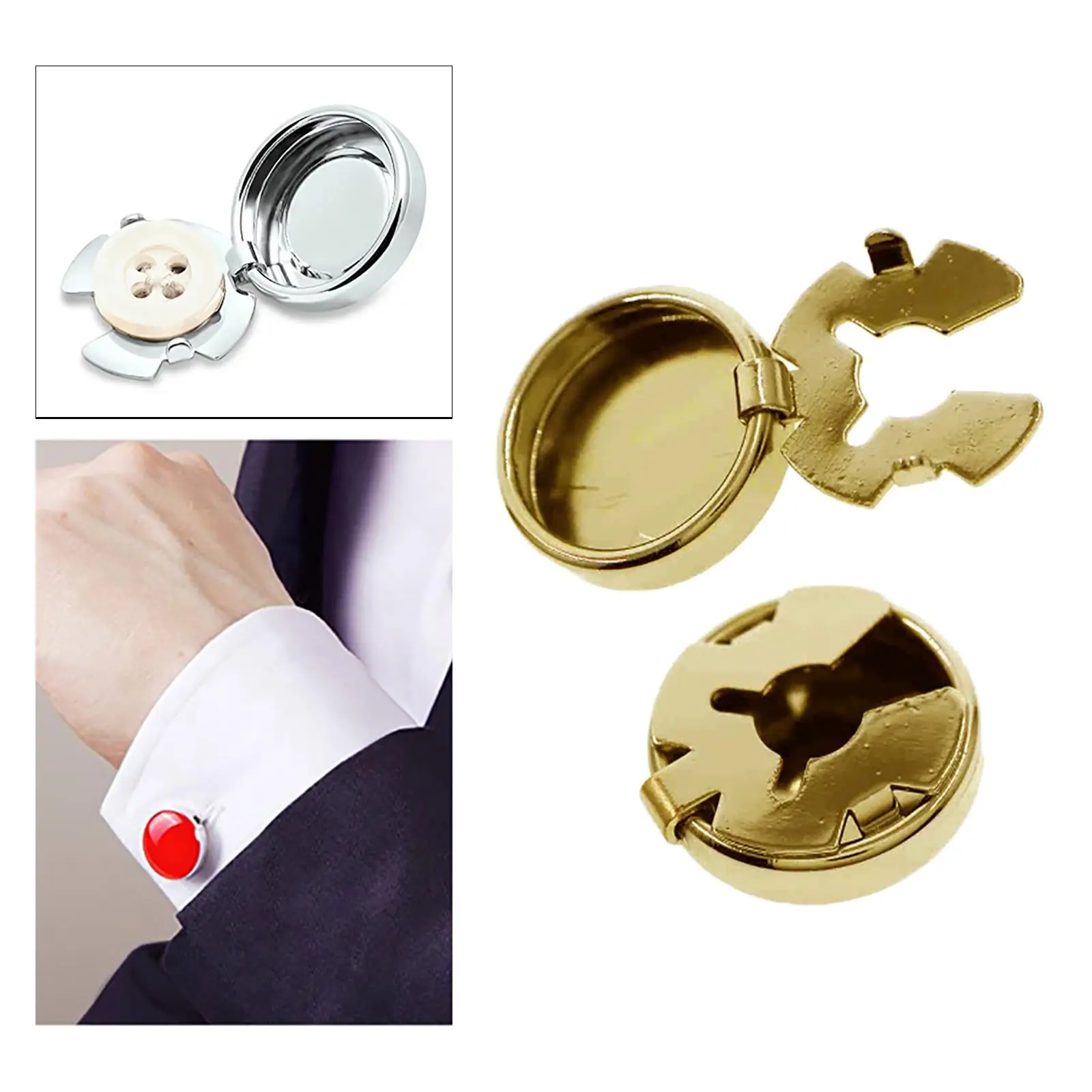 Copper Cufflinks for Men Button Covers Dress Shirts Party Suit Novelty Gifts