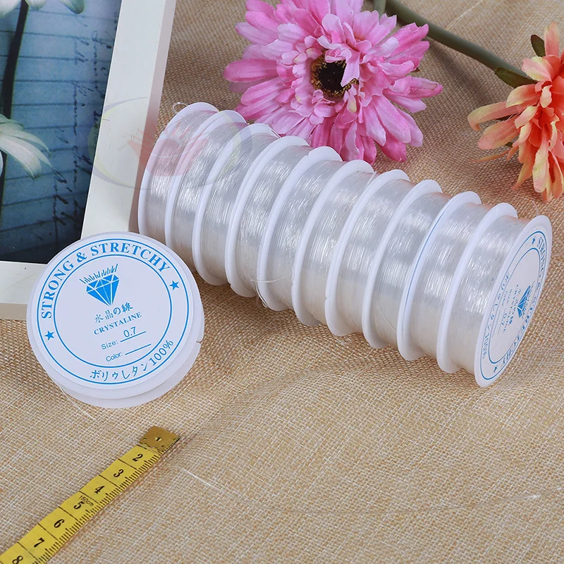 0.4-1.2mm Transparent Stretch Elastic Crystal Line Beading Rope String Jewelry Cord Wire Thread DIY Handmade Bracelet Necklace