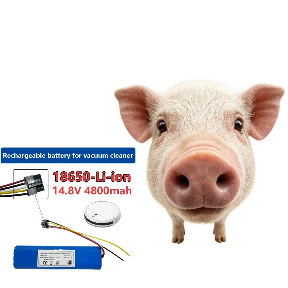 🚀🚧Vacuum cleaner battery 14.8V 4800Mah 18650 lithium-ion robot vacuum cleaner battery backup battery