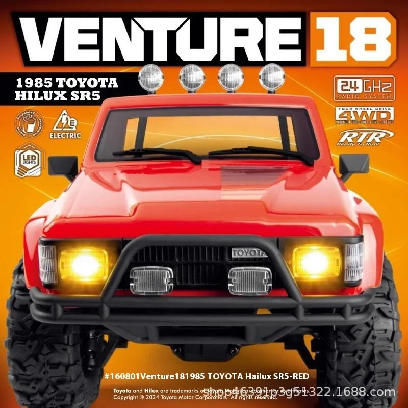 Hpi Venture 1/18 Toyota Hilux Hynix Four-Wheel Drive Two-Speed Remote Control Electric Off-Road Climbing Vehicle Adult Toy