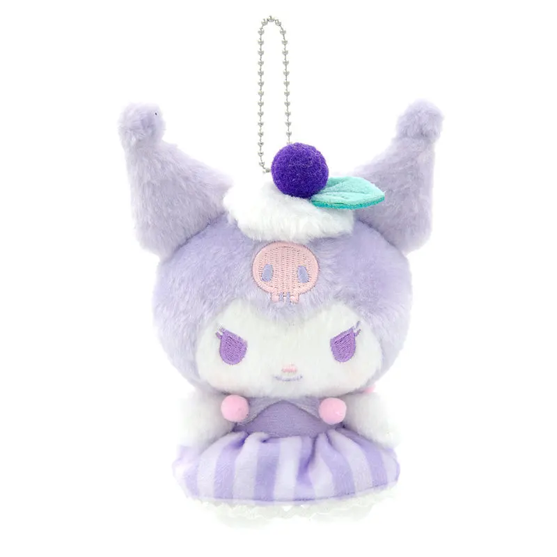 Cute Flower Fruit HelloKitty Kuromi Melody Cinnamoroll and Pochacco Plush Doll Keychain Diy Bag Accessories Pendant Send Gifts