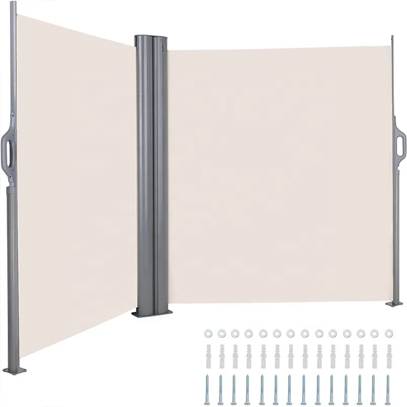 2026 Patio Versatile Privacy Divider Screen Patio Sunshade Blind Fence Outdoor Garden Retractable Side Awningpromote sales