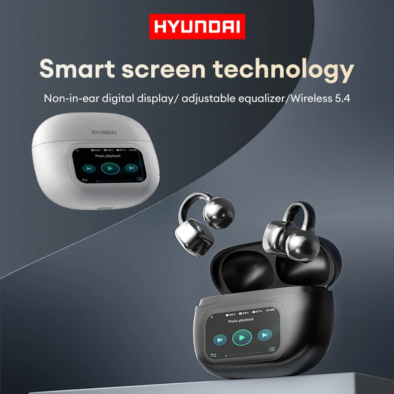 اختيار HYUNDAI HY-C02 LED عرض الطاقة سماعات سماعة لاسلكية تعمل بالبلوتوث سماعات هيئة التصنيع العسكري إلغاء الضوضاء سماعات صوت ستيريو