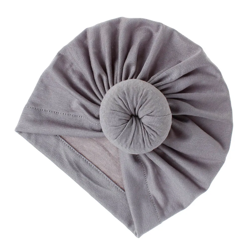 

Baby Hat Knitted Cotton Doughnut Beanie Grey Breathable Cap for Infant Toddler Comfortable Headwear