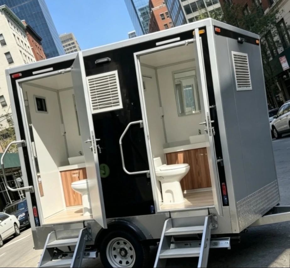 Promotion Restroom Luxury Toilet Portable Public Trailer Bathroom Easy Installation & Cleaning for RV Camping