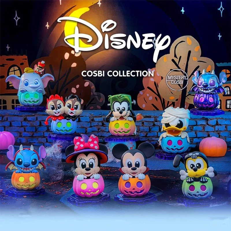 Auténtico Mickey Mouse y sus amigos serie calabaza caja ciega punto regalo de Halloween pieza de exhibición figura de juguete coleccionable