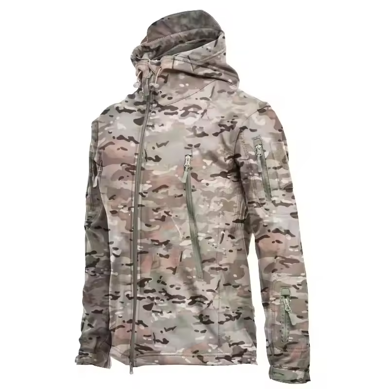 Military Shark Skin Soft Shell Jackets Men Tactical Windproof Waterproof jacket men Army Combat Jackets Mens Hooded Bomber Coats - Image 5