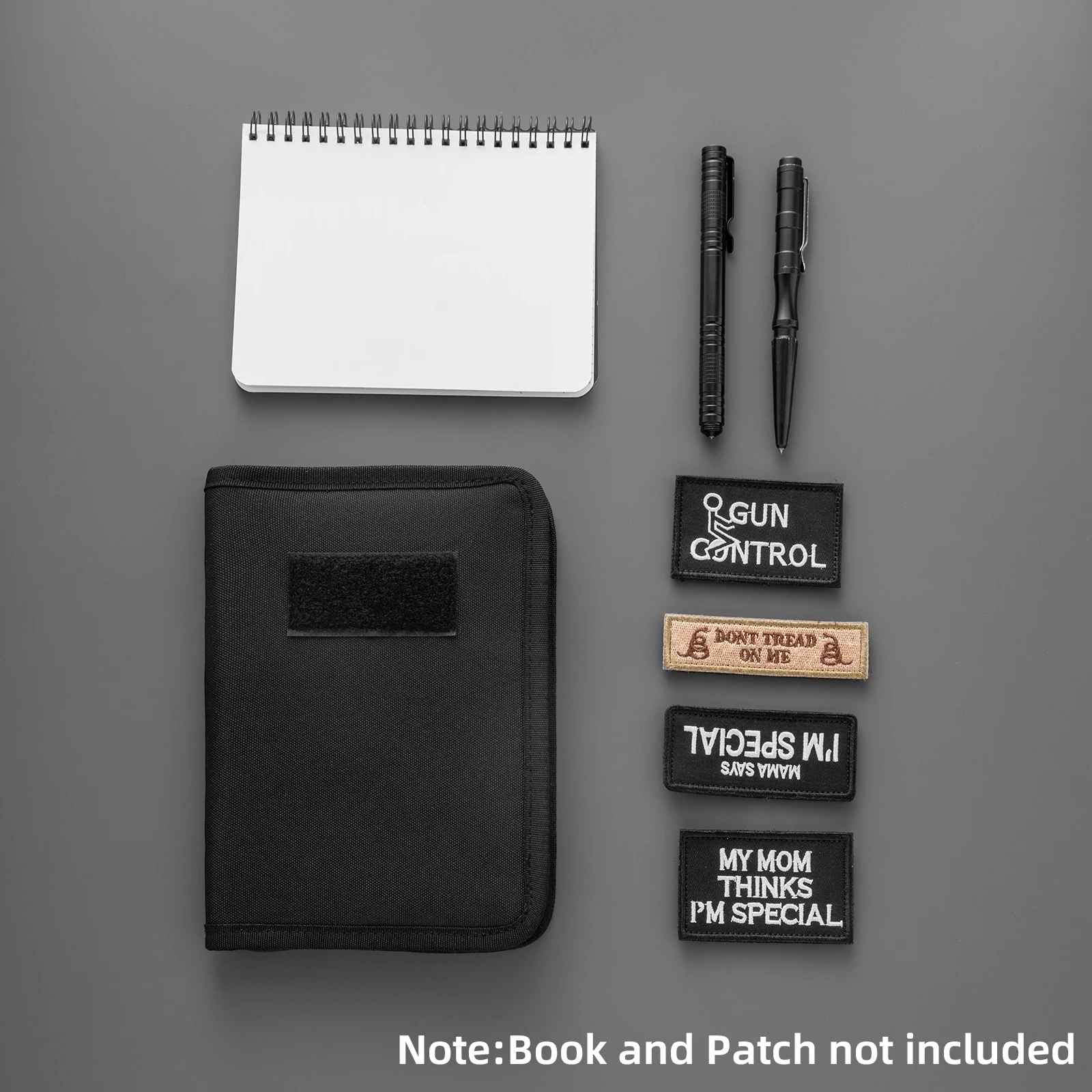 Kosibate Tactical Notebook Cover with Zipper 7.5' X 5' Notebook Cover Log Book Cover for Protecting Notes, Book (Cover Only) view 5