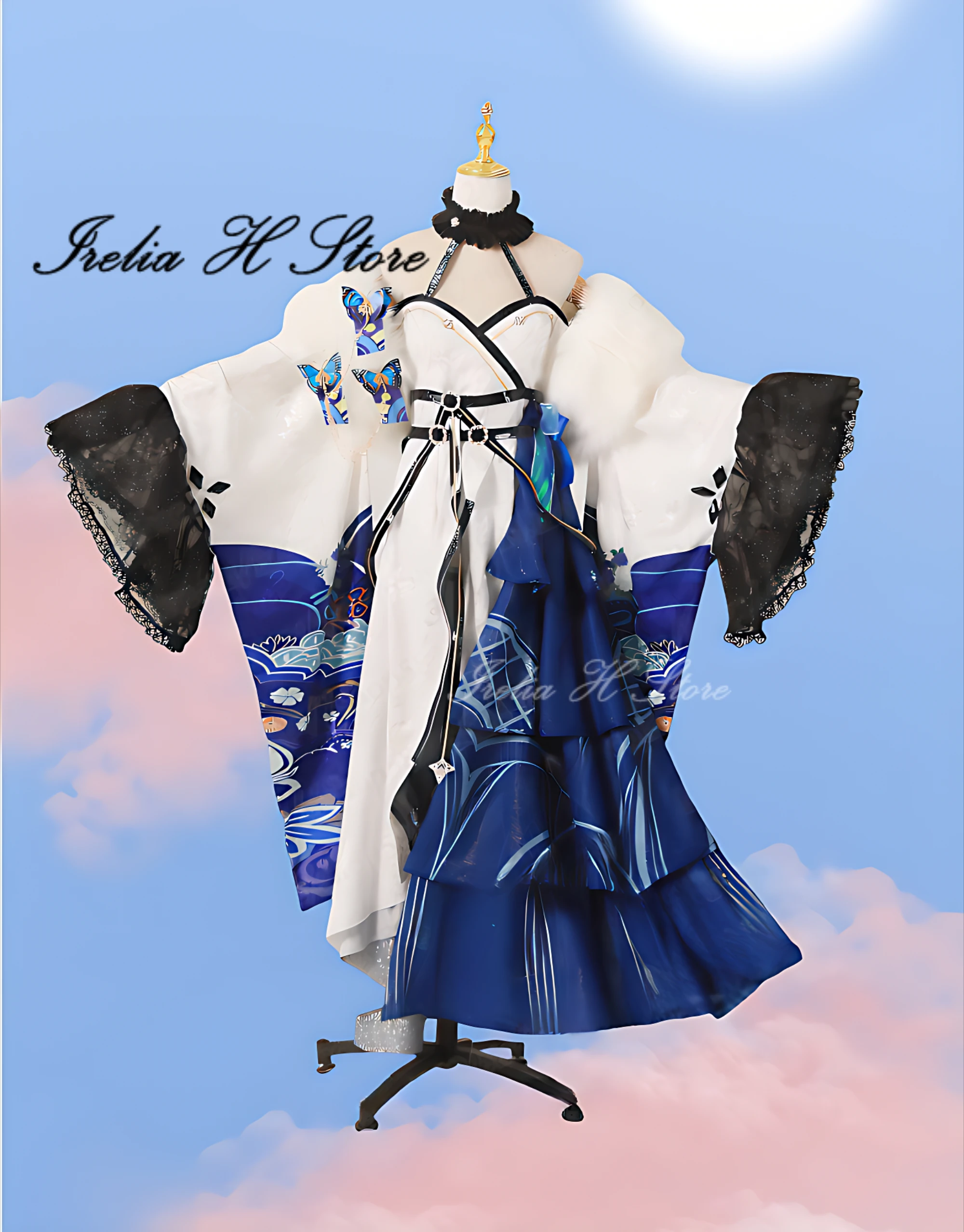 Irelia H Custom made size Victory Goddess Ludmilla Cosplay Costume evening party dress female