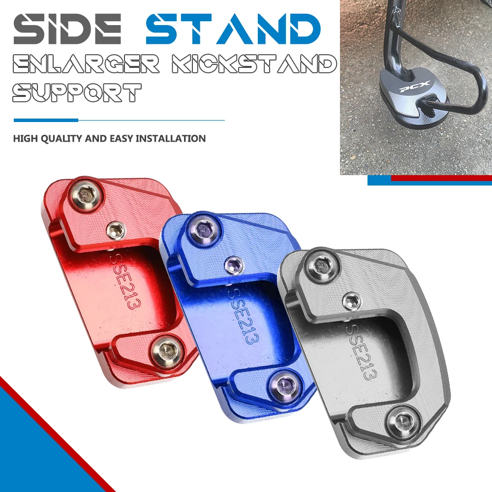 

Motorcycle Foot Side Stand Enlarger Plate Kickstand Extension Pad For HONDA PCX160 ADV150 PCX125 PCX150 2018 2019 2020 2021 2022