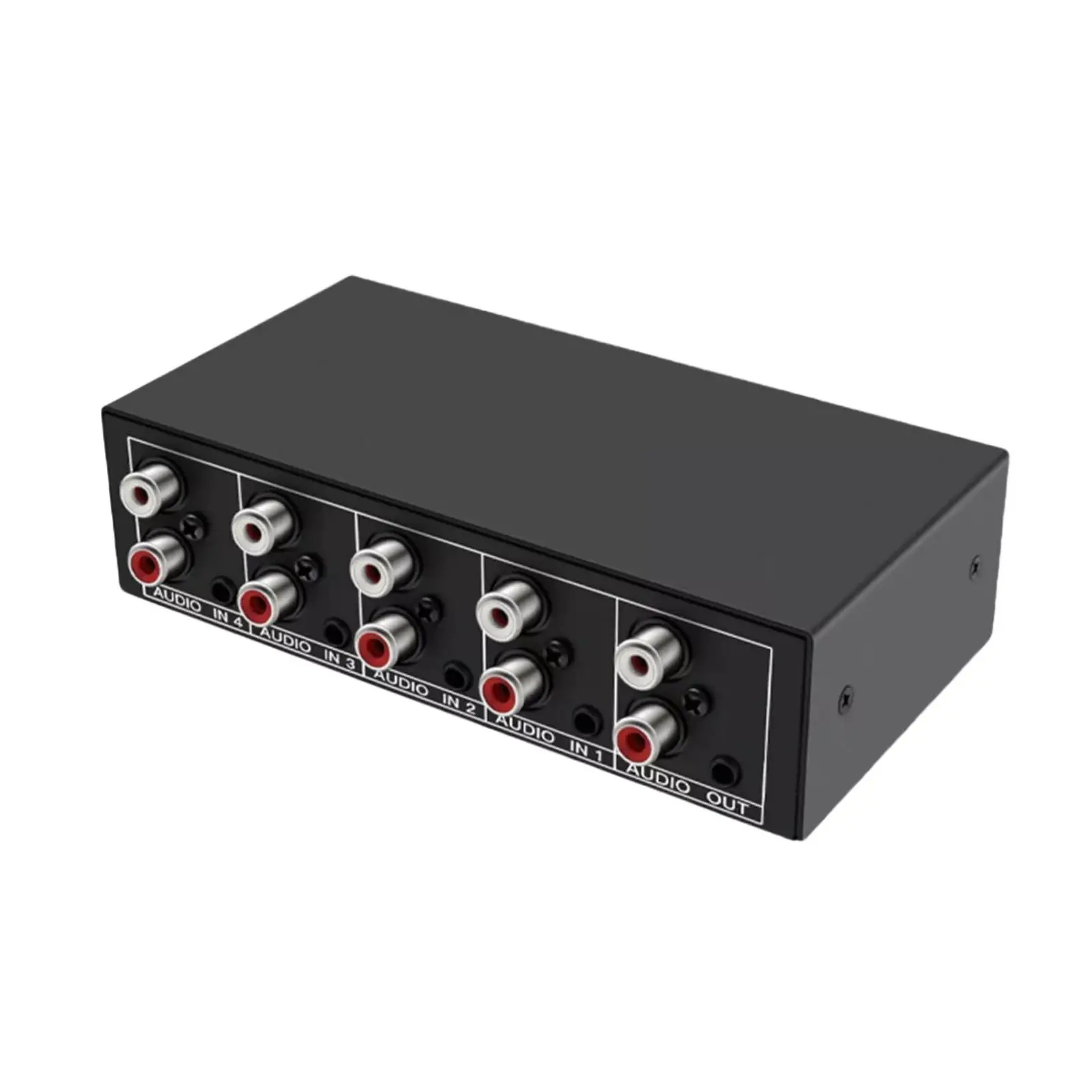 RCA AUX Audio Switcher 4 in 1 Stereo Audio Selector 4X1 Passive 3.5mm Aux L/R RCA Audio Switch Box Analog Audio Selector