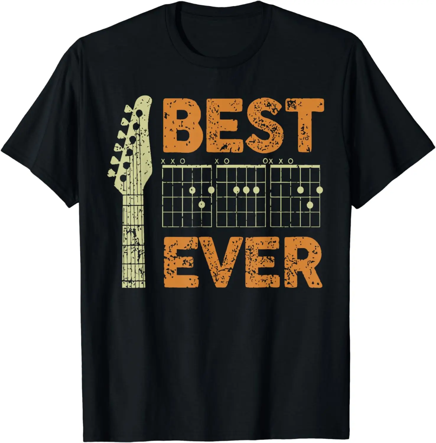 Best Guitar Dad Ever Chords Daddy Guitarist Fathers Day Men T-Shirt