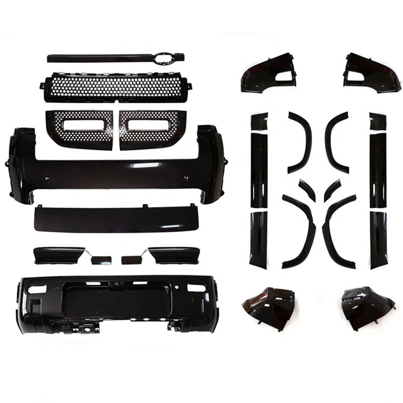 

All Glossy Black Car Accessories Body Parts Front Bumper for Defender Bodykit