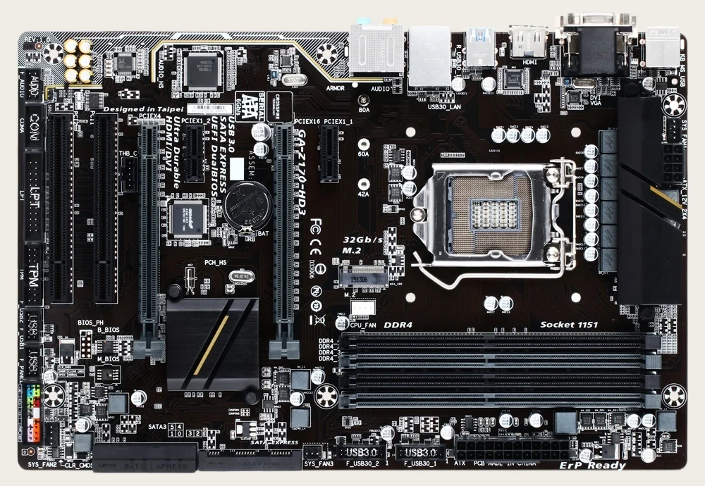 For Gigabyte GA-Z170-HD3 Desktop Motherboard Z170 HD3 LGA 1151 DDR4 Mainboard 100% Tested OK Fully Work