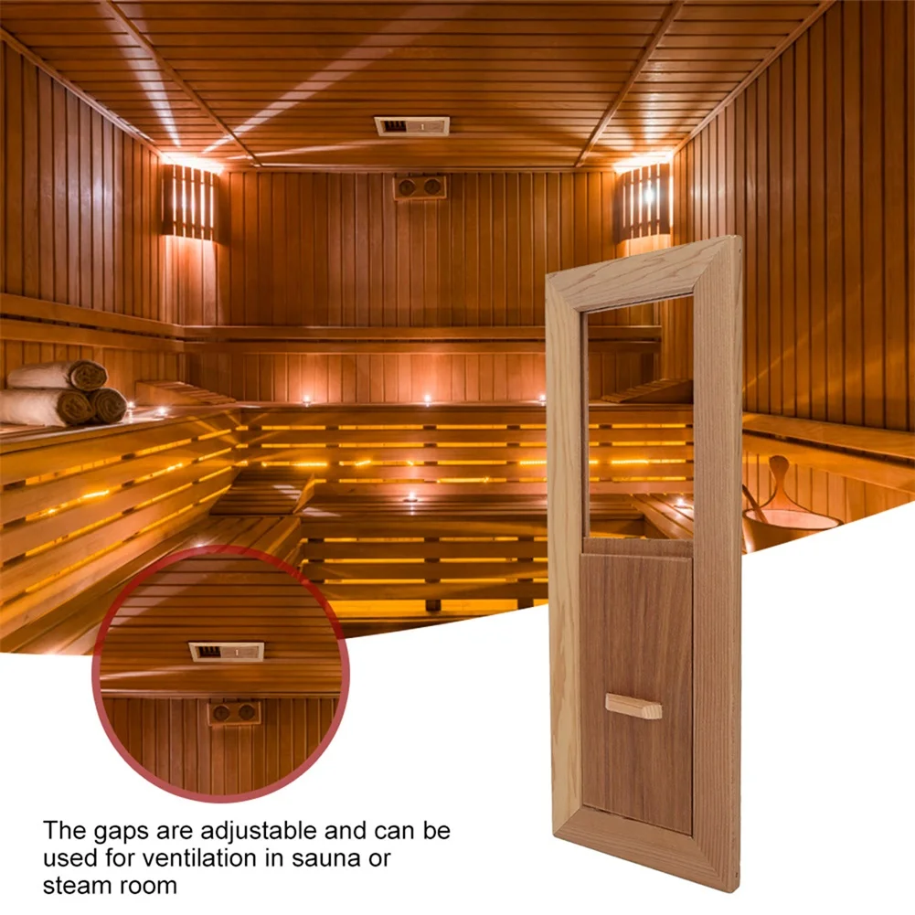 Natural Cedar Wooden Sauna Air Vent Grille Ventilation Panel Adjustable Air Circulation Device For Sauna Room Spa Spa Room