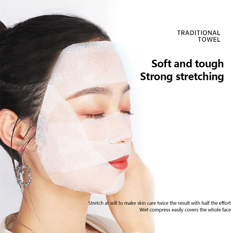 50/240Pcs Mummy Gauze for Face Makeup Cotton Pads Stretchable Elasticity Disposable Cosmetic Cotton Mask Wet Compress Wipe