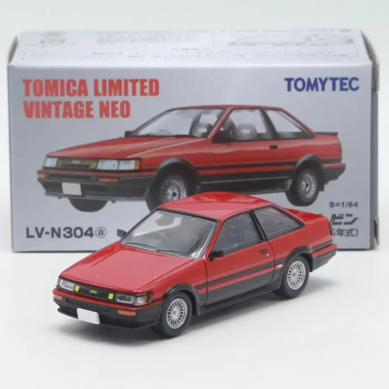 Takara Tomytec Tomytec Tomica 1/64 TLV-N304b TLV-N304a Toyota Corolla Levin GT-APEX AE85อัลลอยของเล่นโมเดลเหล็กสำหรับเป็นของขวัญ