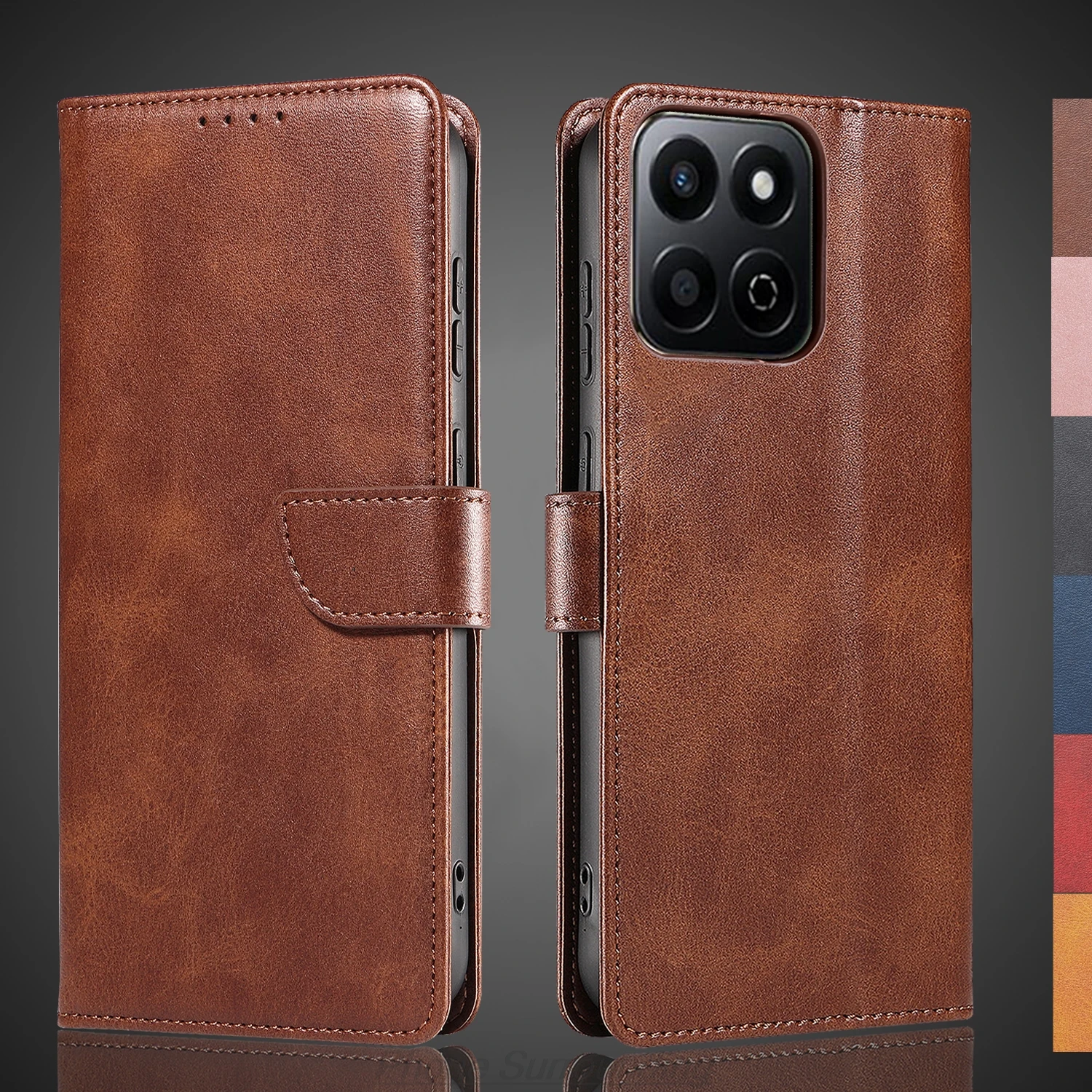 

Кожаный чехол-бумажник с откидной крышкой для Huawei Honor X7c/Honor 200, сумки для телефонов из искусственной кожи, защитная кобура Fundas Coque