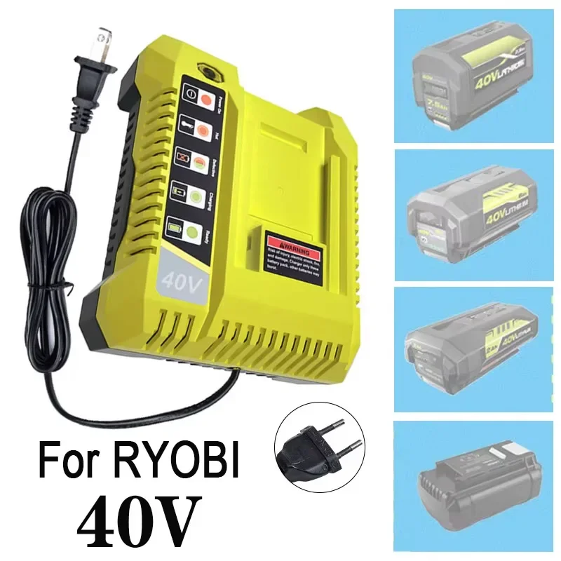 Untuk Ryobi 40V 10Ah Baterai Li-ion Kapasitas Tinggi Kompatibel dengan OP4040 OP4026 OP40501 OP40401 OP4030 OP4050 OP4060A OP40201