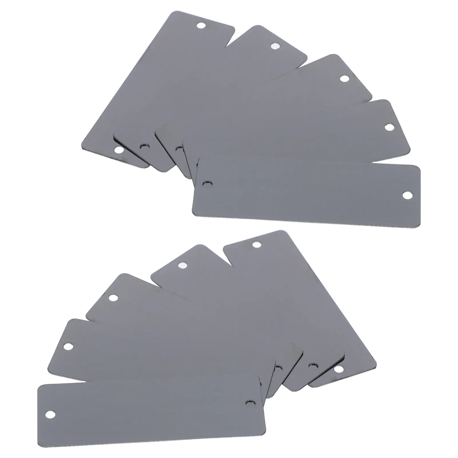 10Pcs Stainless Steel Engraving Blanks 70x25mm Rectangle Name Plate Blank Ideal for Custom Stamping Number Tags Pendant DIY