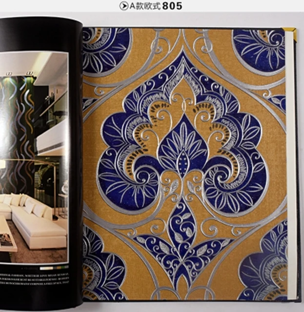Papier Peint 3D Embossed Damask Wall Papers Home Decor Luxury Damascus Wallpaper Roll for Living Room KTV Background Mural