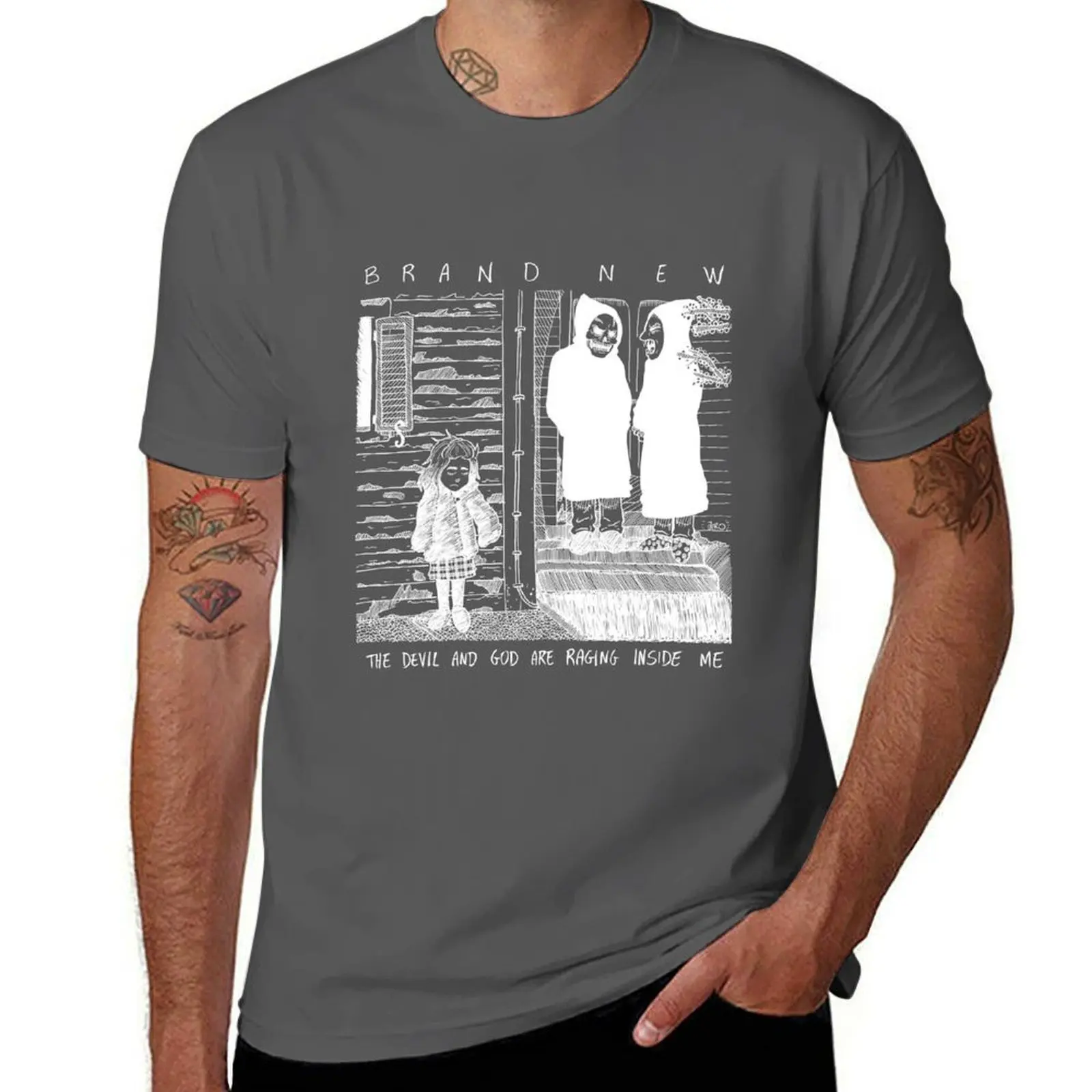 

The Devil and God are Raging Inside Me (White vr.) - Fanartwork T-Shirt cotton t shirt man mens graphic t shirts T-Shirt