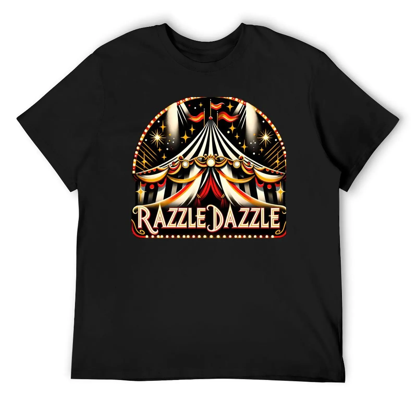 

Razzle Dazzle Circus Tent T-Shirt plus sizes quick drying cotton graphic tees designer shirts mens clothing