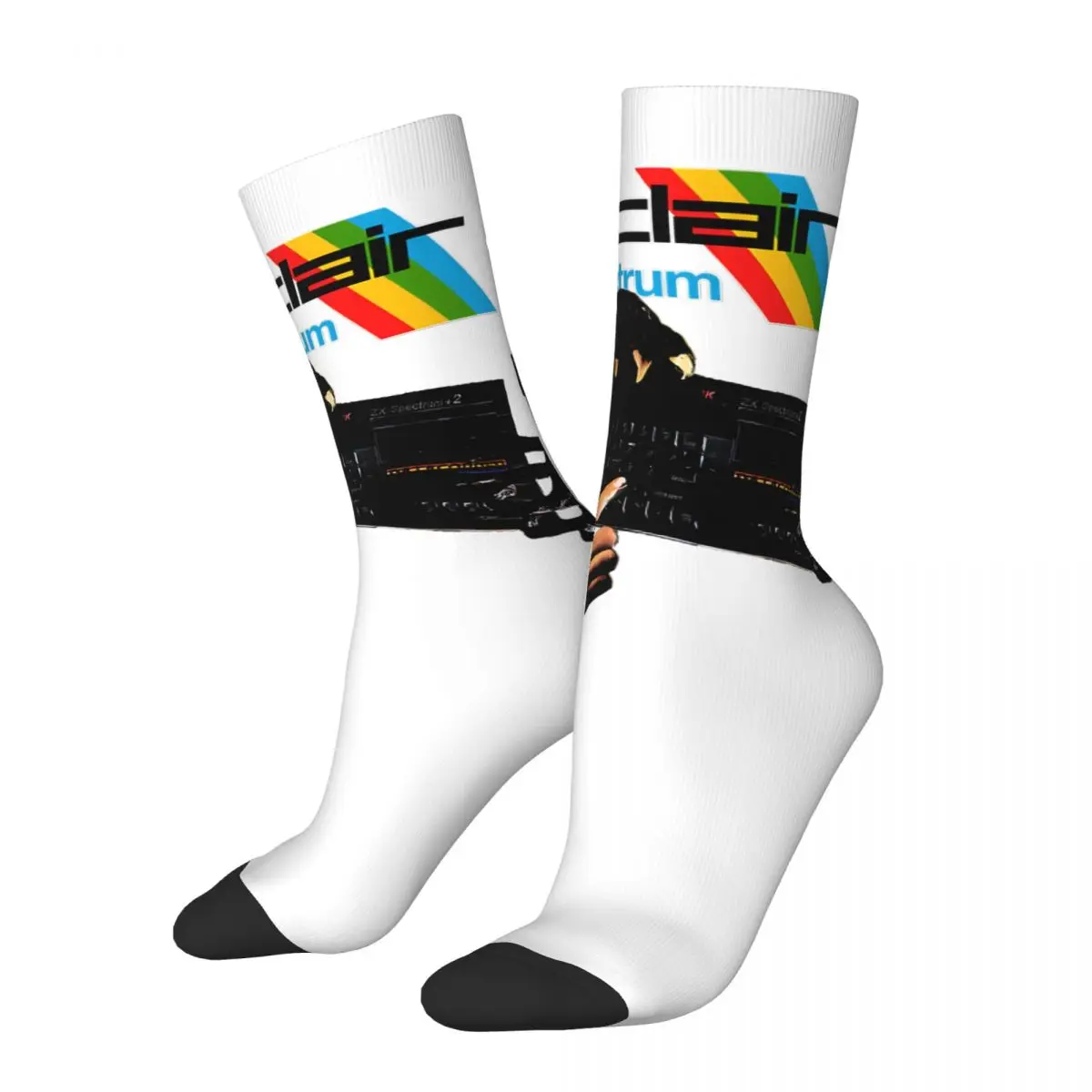 Hip Hop Retro Retro Computer Crazy Men's compression Socks Unisex Spectrum zx Harajuku Seamless Printed Funny Novelty Happy Crew