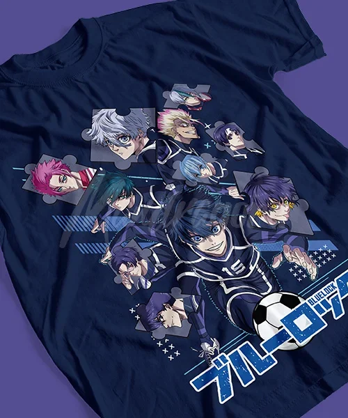 T-shirt For Anime Blue Lock Segunda Temporada Equipo en Acción