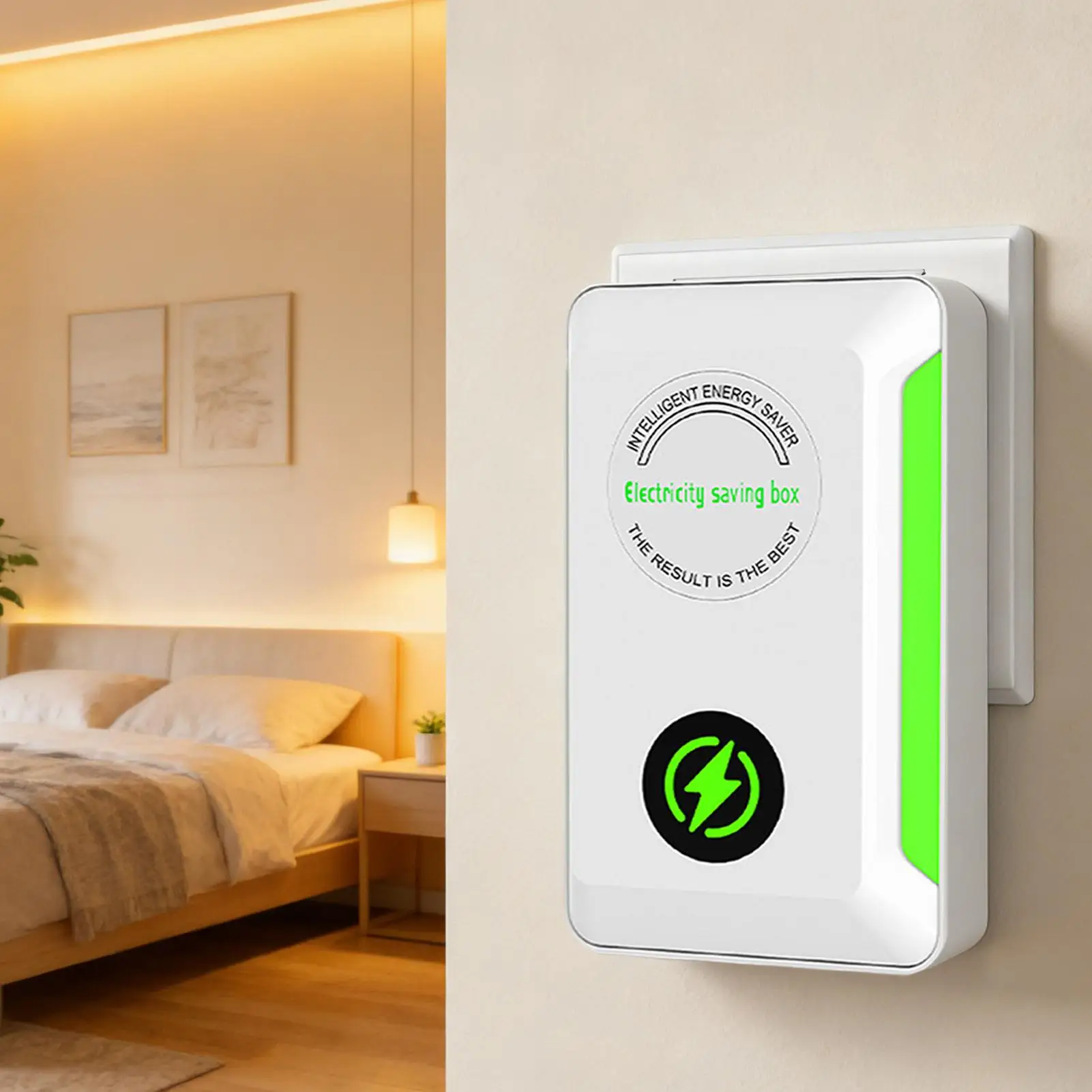 Electricity Saving Box Power Adapter Plug in Electricity Saving Device Save Electricity for Home Office Garage Workshop Outdoor