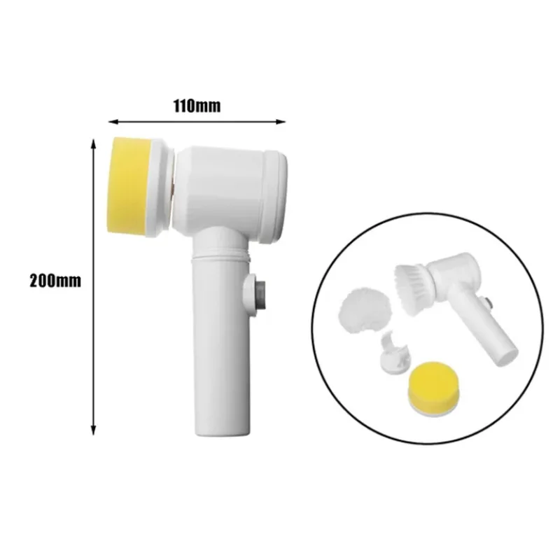 فرشاة تنظيف كهربائية متعددة الوظائف ، جهاز غسيل دوار ، أداة منزلية ، مطبخ وحمام ، 3 في 1
