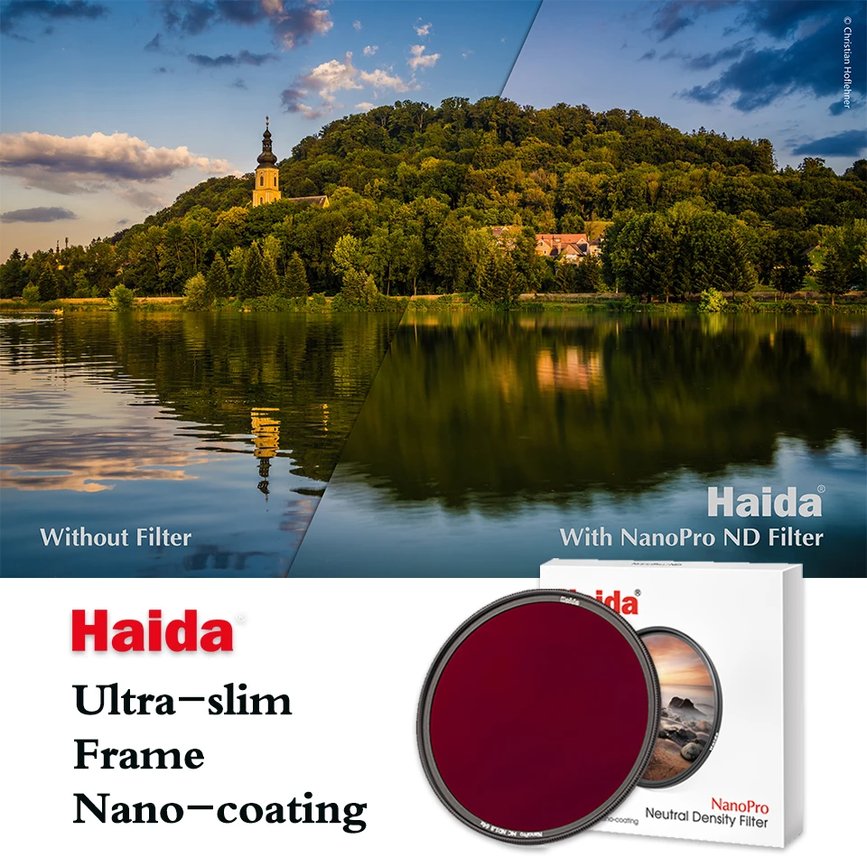 Haida NanoPro ND Filter ND0.9 ND1.8 ND3.0 Medium Gray Density Lens Landscape Photography Filters with Double-sided Coated