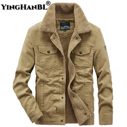 Grandi dimensioni fino a 8XL spessore caldo inverno militare in pile giacche Cargo allentate uomo cotone Casual Air Force Flight Jacket abbigliamento uomo