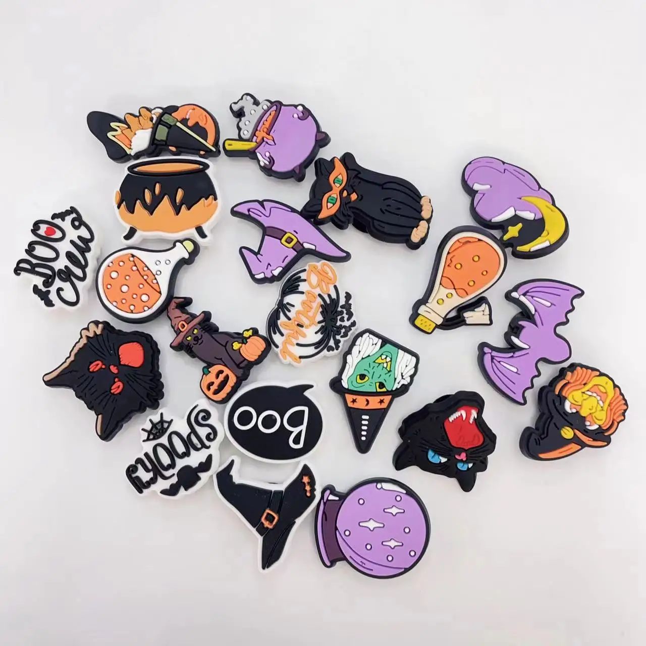 10Pcs Skull Shoe Charms Horror Movie Ghost Witch Shoe Decor Charms Spooky PVC Shoe Accessories Halloween Christmas Themed Gifts