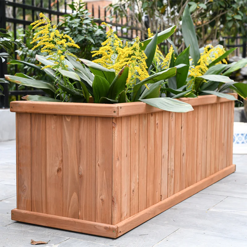 Outdoor Wooden Planter Pots Un - Gardening Tools Unique 评论和价格
