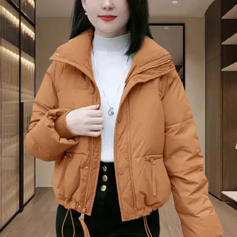 Plus samtgepolsterter Damen-Kurzmantel mit Baumwollmantel im Winter 2022, neue Damenmode, Freizeitjacke, lockere Joker-Overwear