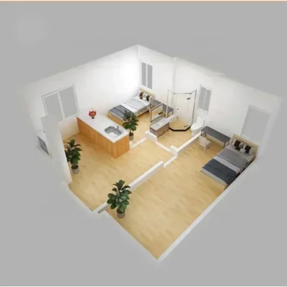 20ft Custom Prefab House Modern Prefabricated Home Design Energy Saving Solution for Residential Villas and Campsites