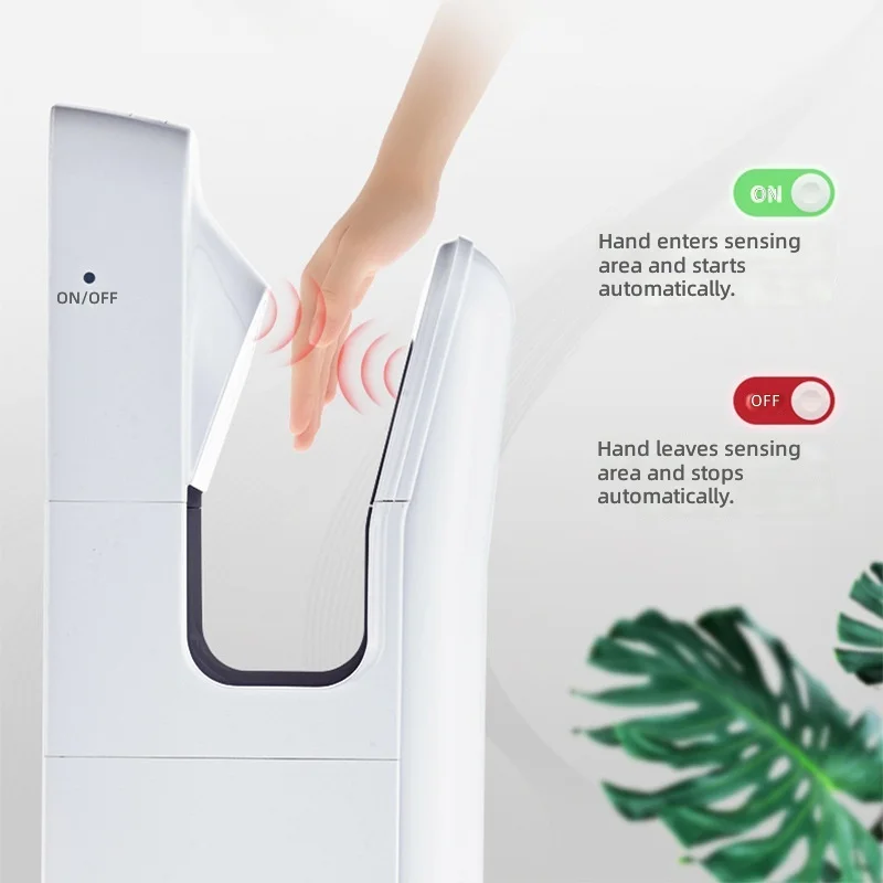 Double Jet Hand Dryer Automatic Sensor,High Speed 3-6 Second Wall Mounted Commercial Hand Dryer for Hotel Restroom