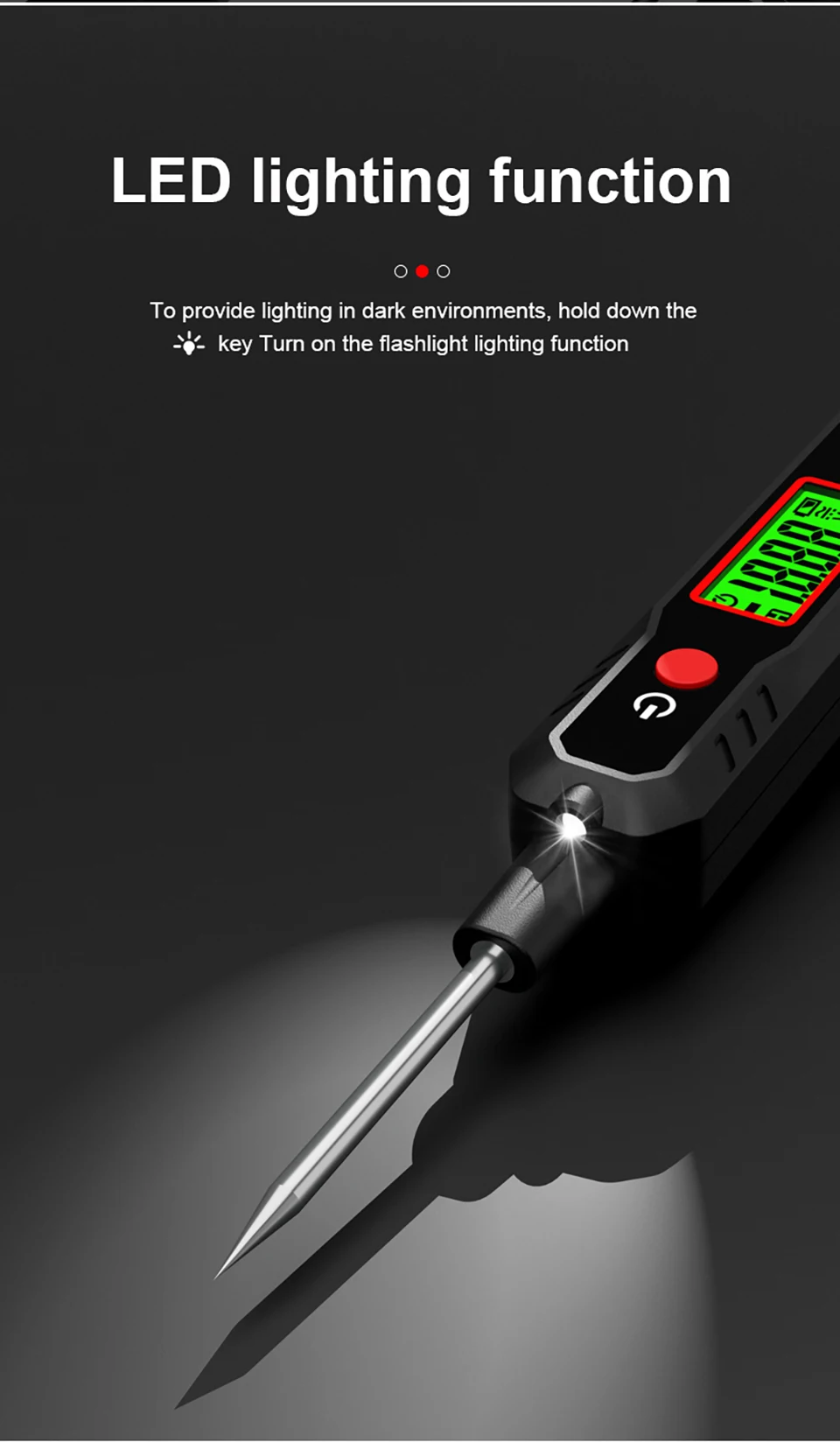 HT86A DC Spannung Detektor Auto Automobil Fehler Wartung Schaltung Test Stift Digitale Hintergrundbeleuchtung Auto Sicherung Diagnose Sonde Test Stift – Detail 7