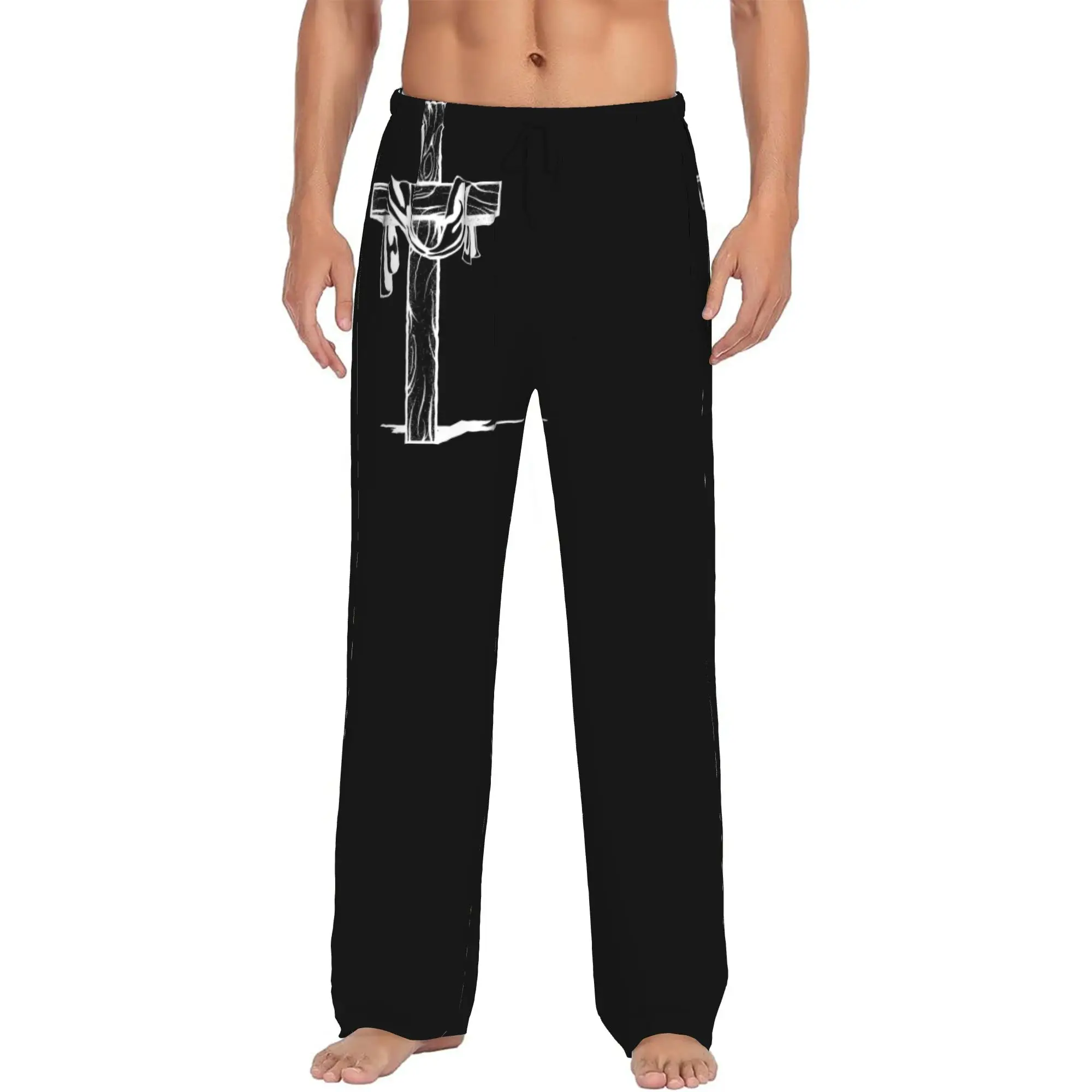 Custom Jesus Pajama Pants Men's  Sleepwear Lounge Sleep Bottoms Stretch with Pockets