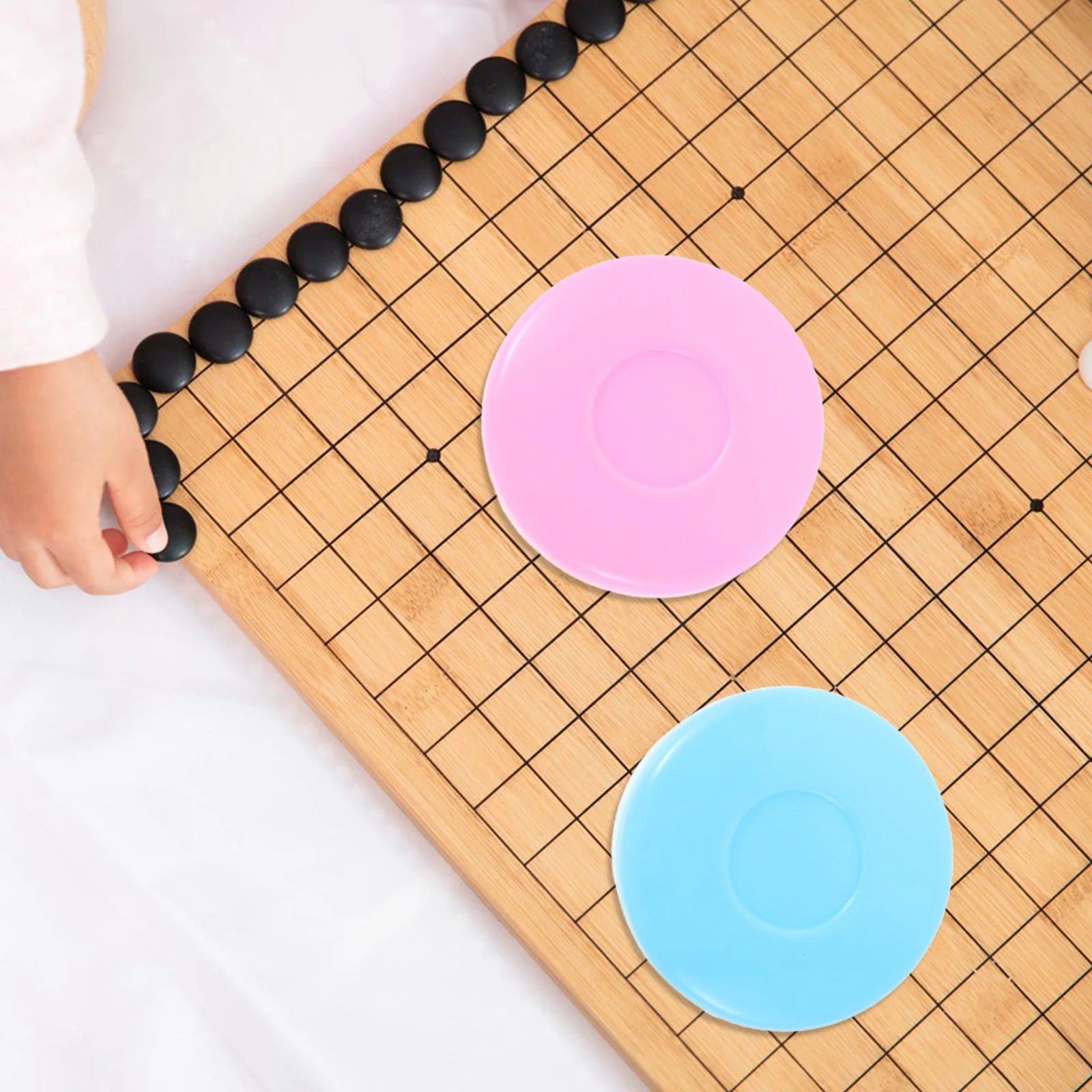 

6Pairs Go Chess Storage Box Plastic Chess Pieces Holder Portable Board Game Pieces Container for Travel Home School Storage