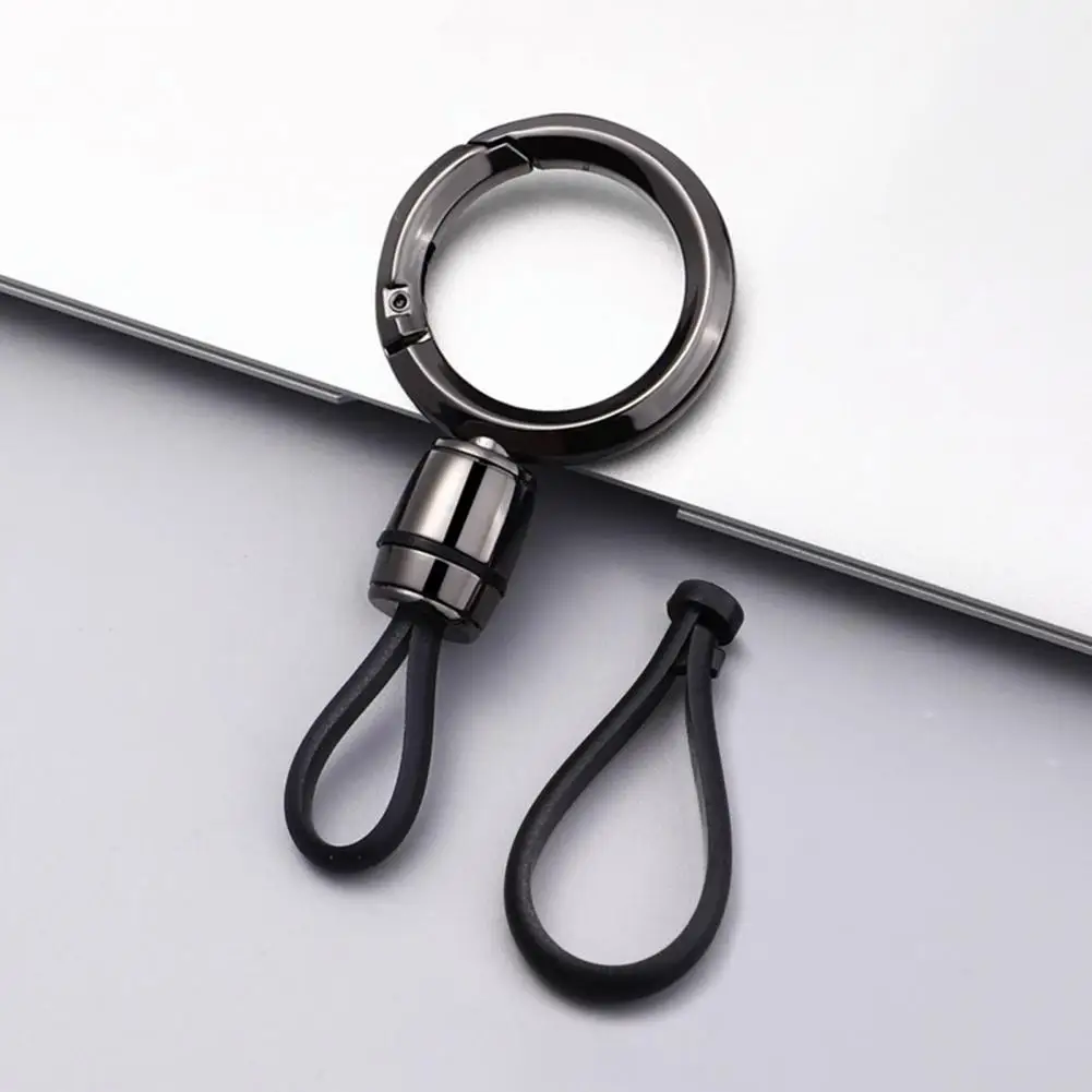 Zinc Alloy Car Keychain Anti-Lost Keychain With Keyring Simple Buckle Carabiner Keychain Auto Waist Belt Clip Holder Keyring