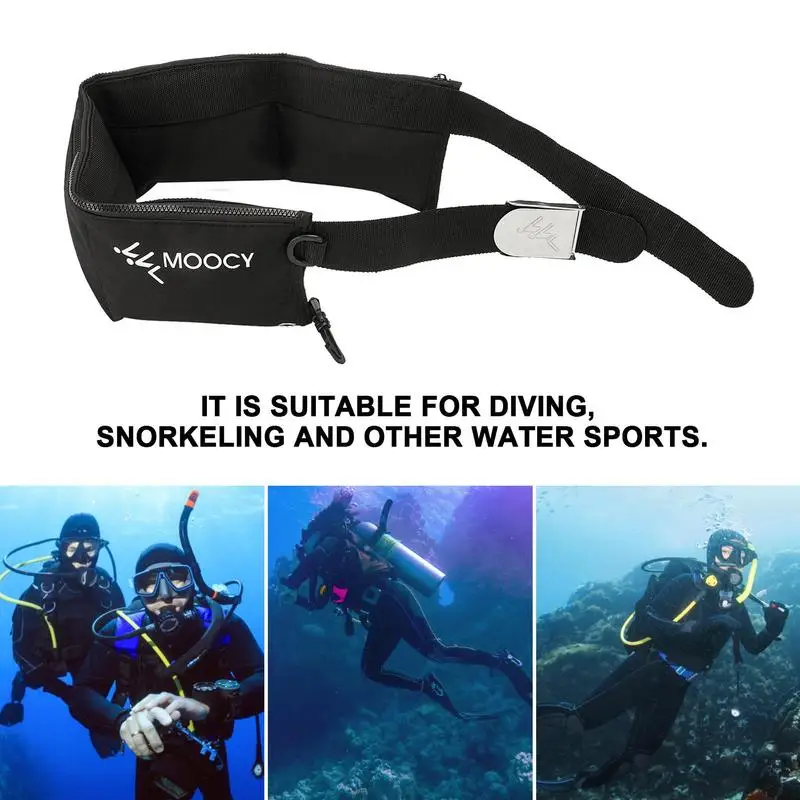 Durables Nylon Scuba Diving Weight Belts Tech Dive Scuba con 4 pesi vuoti tasche Carrier per lo Snorkeling sport acquatici